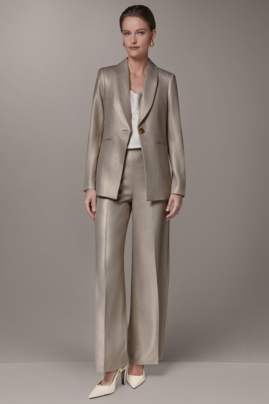 METALLIC SUIT BLAZER