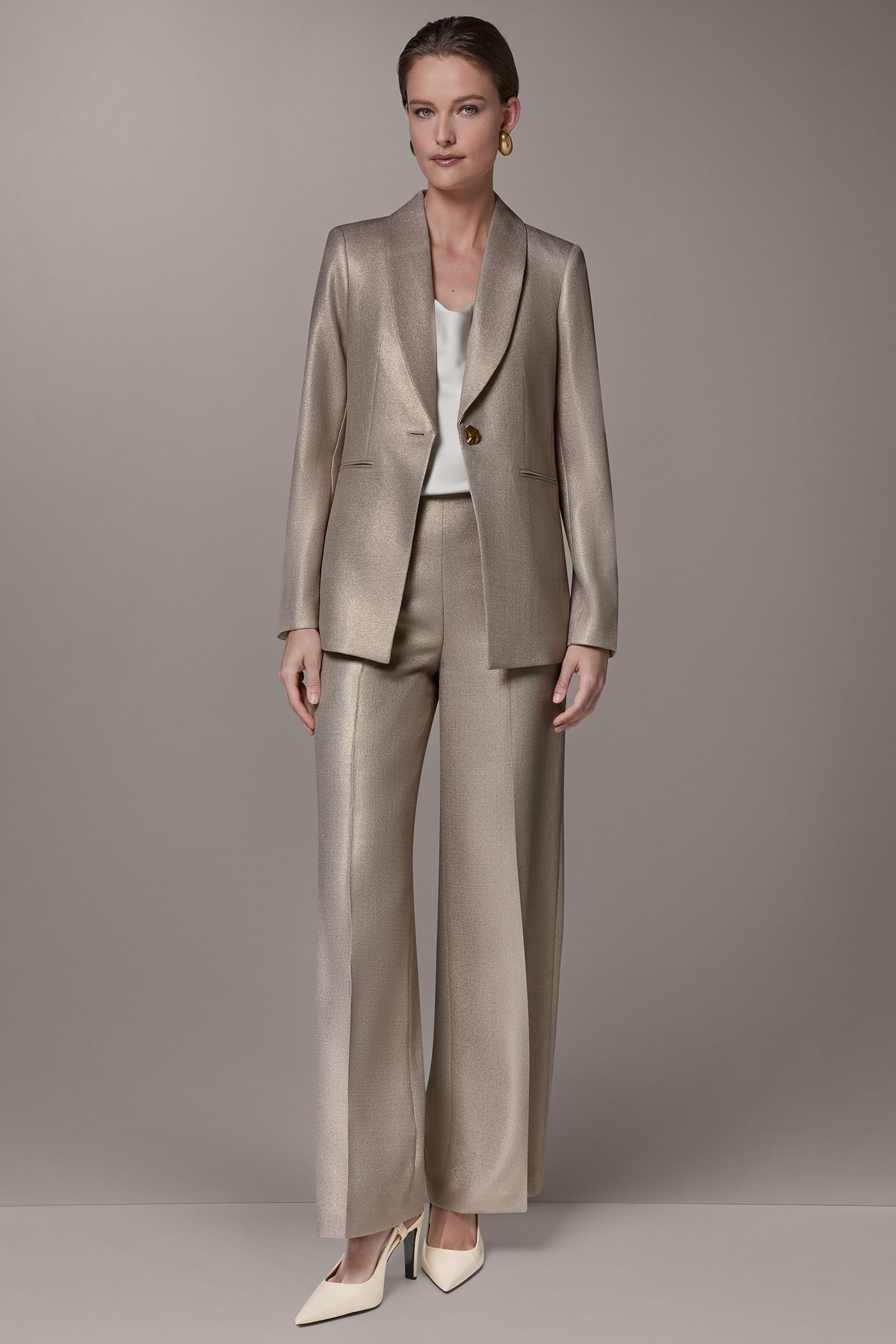 METALLIC SUIT BLAZER