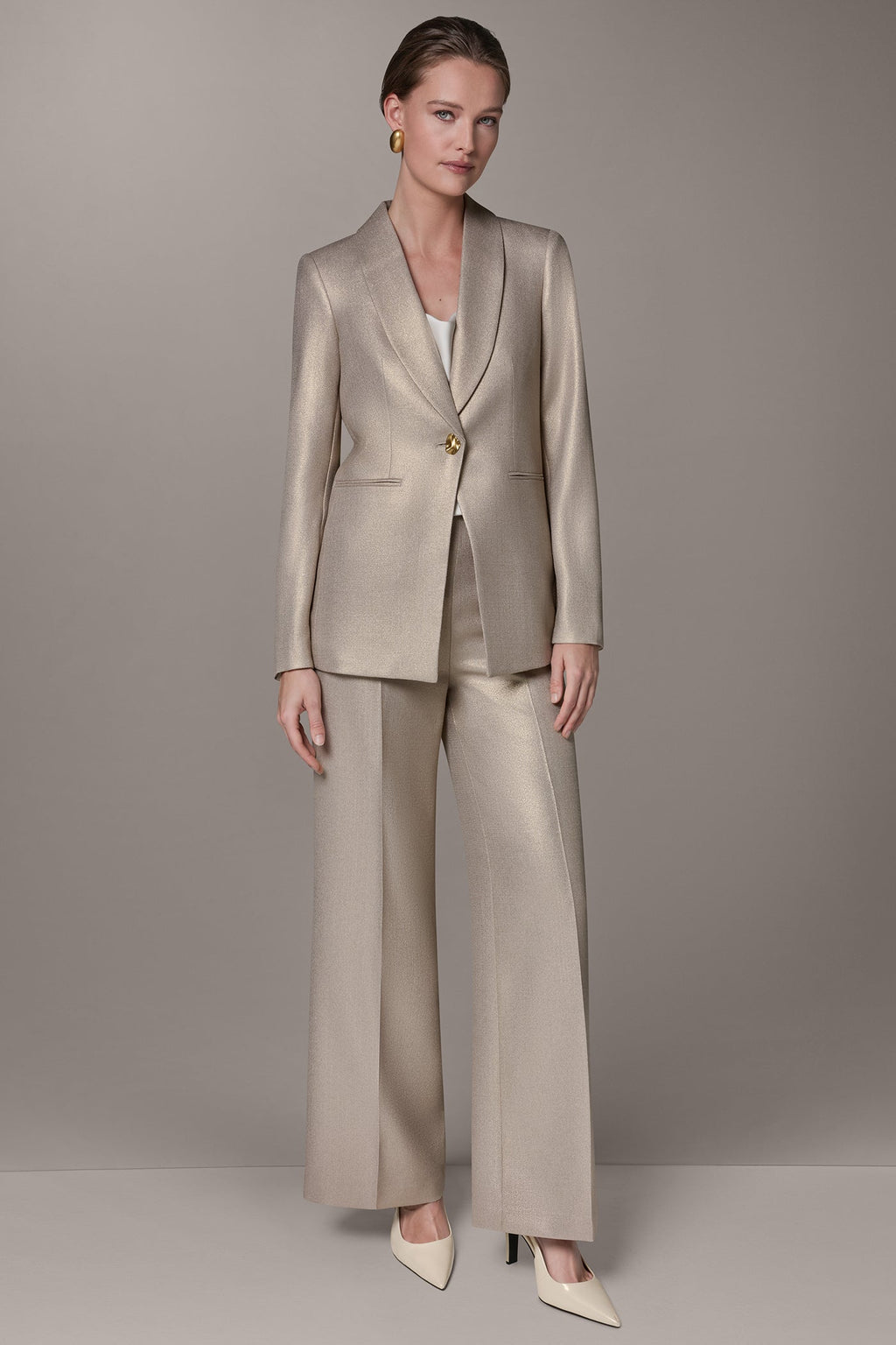 METALLIC SUIT BLAZER