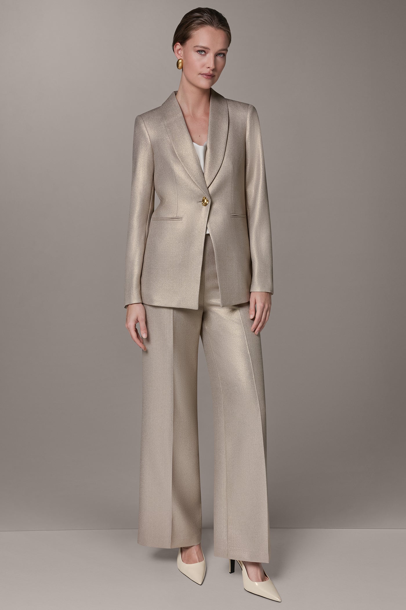 METALLIC SUIT BLAZER