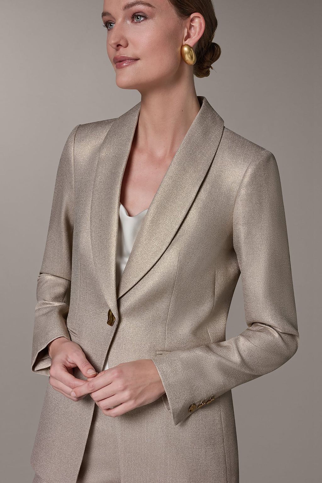 METALLIC SUIT BLAZER