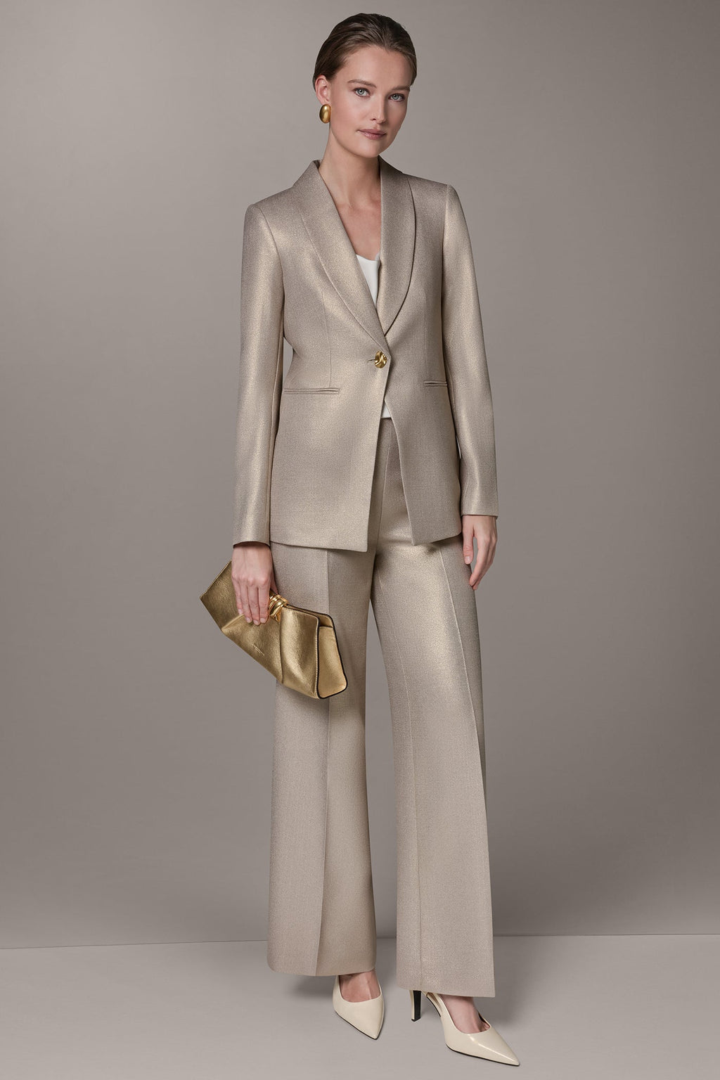 METALLIC SUIT BLAZER