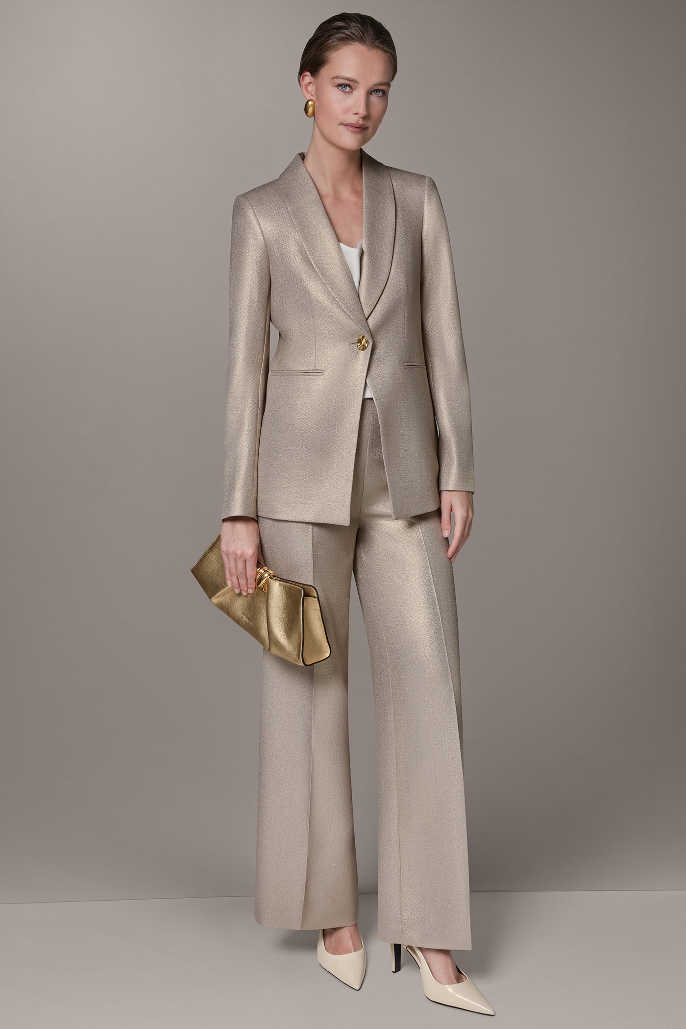 METALLIC SUIT BLAZER