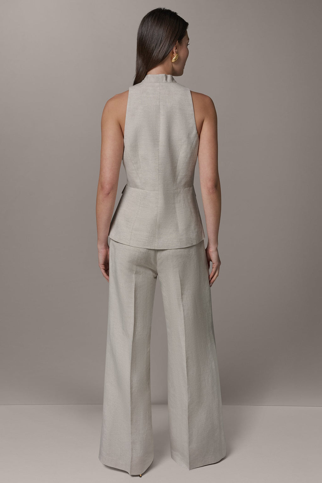 COLLARLESS SUIT VEST