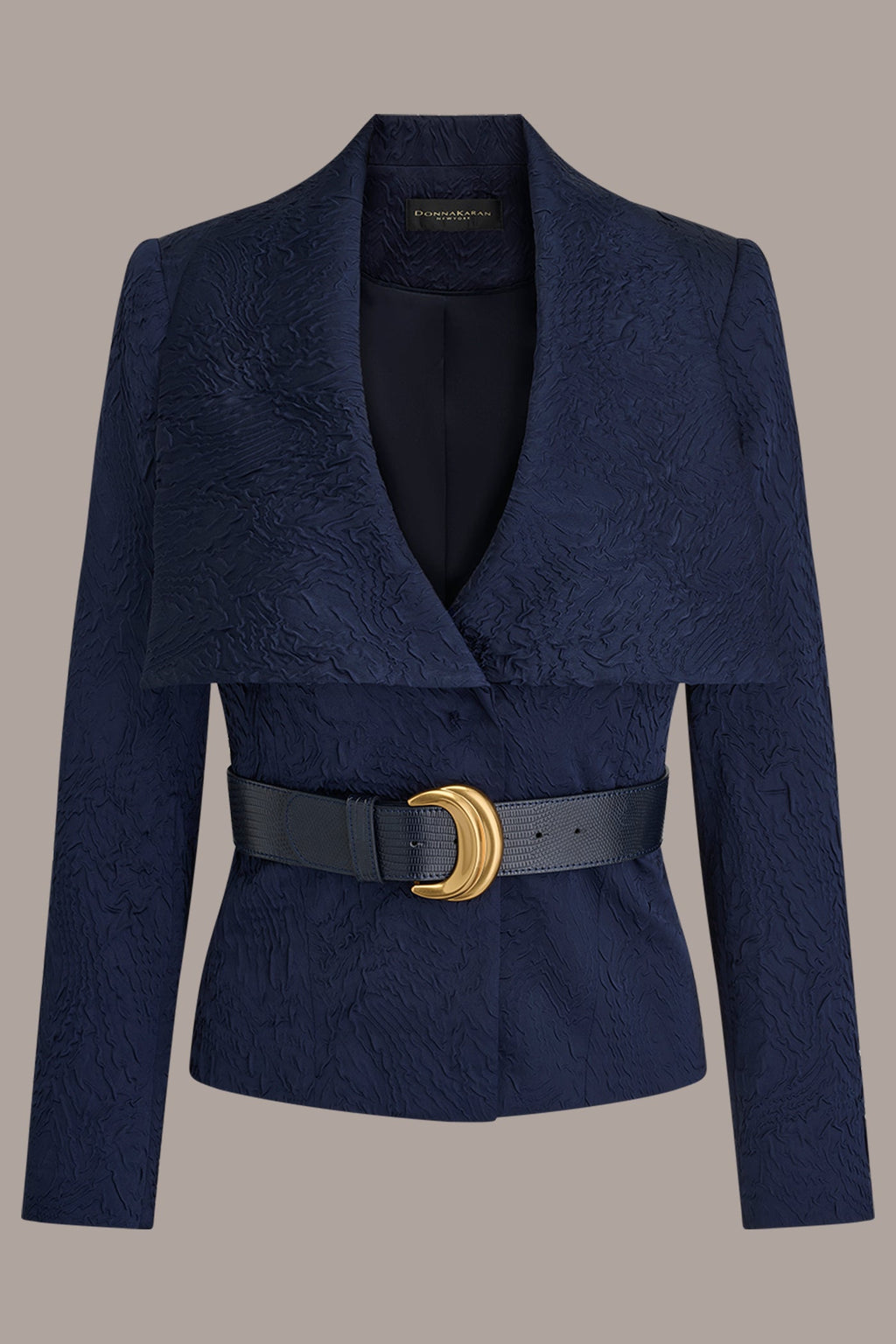 CRINKLE JACQUARD CROPPED BLAZER