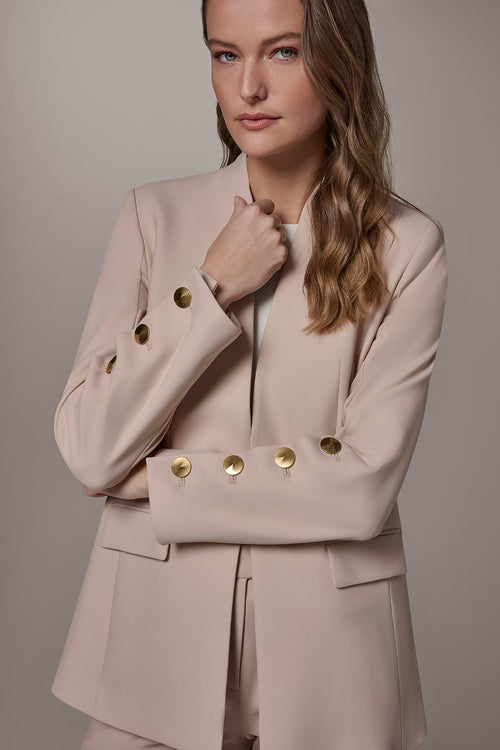 BUTTON SLEEVE SUIT BLAZER