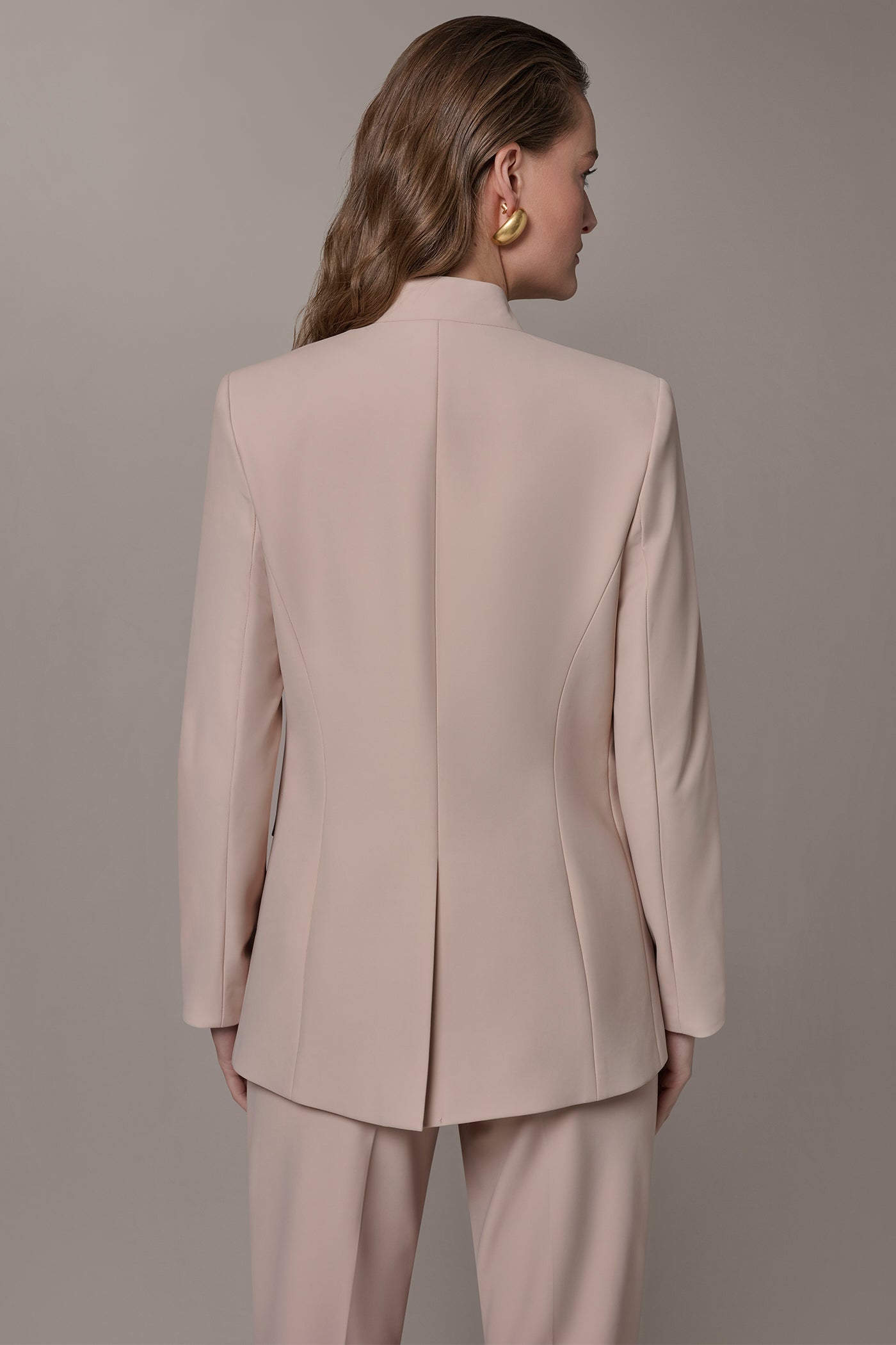BUTTON SLEEVE SUIT BLAZER