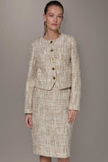 CROPPED SEQUINED TWEED LADY JACKET